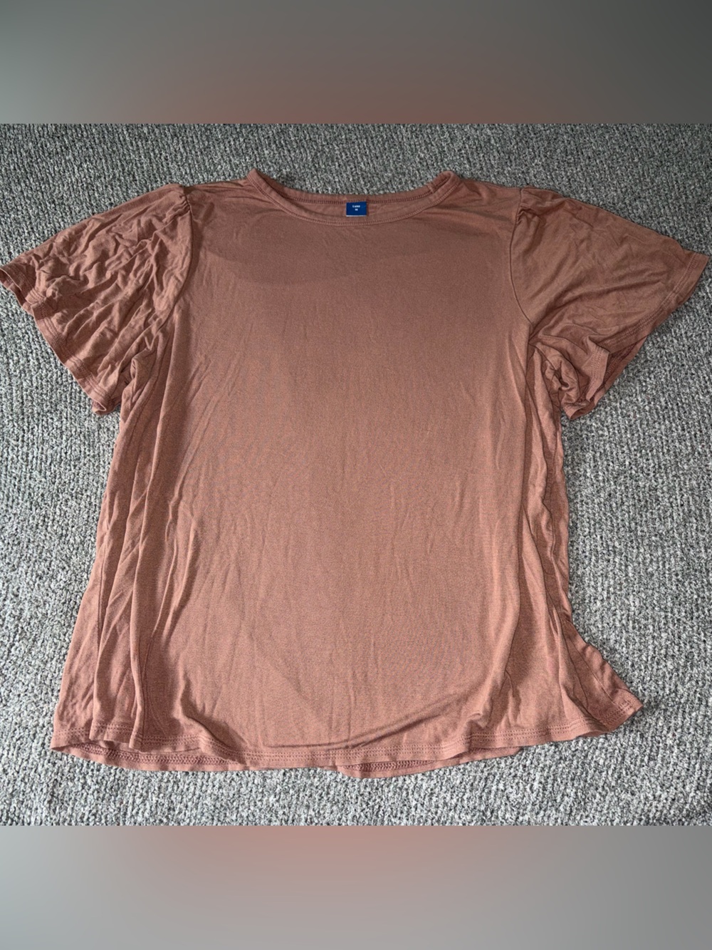 Old Navy Luxe Flare Sleeve Short Sleeve Tee in Rust